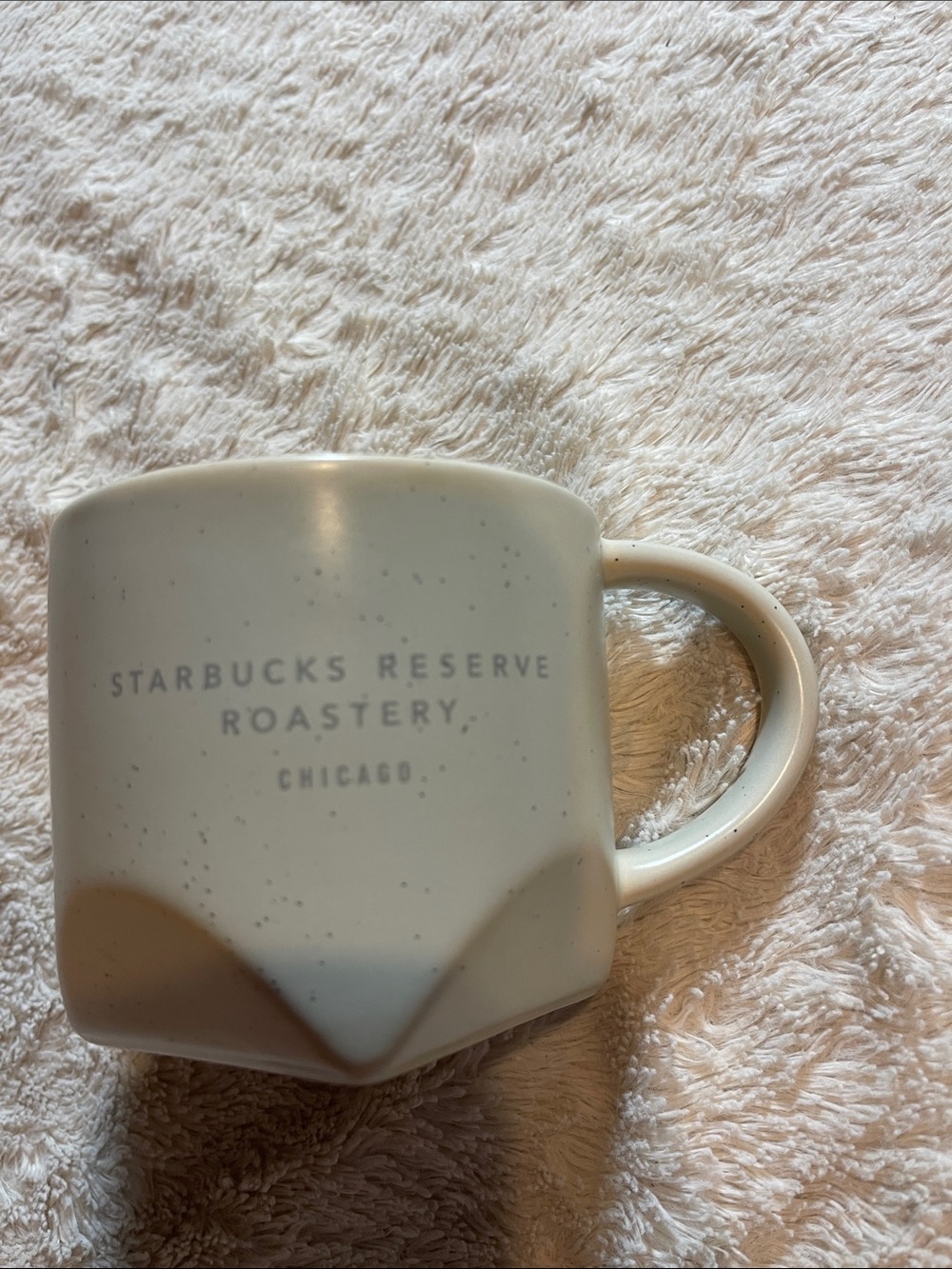 Starbucks Cream Speckled Ceramic Chicago Reserve Mug